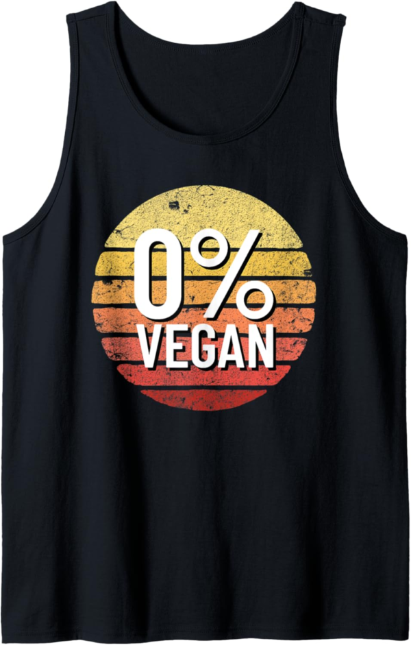 0% Vegan Funny Carnivore Meat Lover Gift Retro Never Vegan T... - Image 2